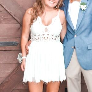 Baby blue free people lace dress